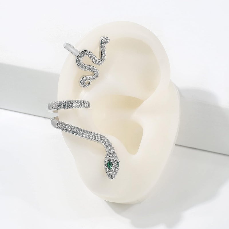 Vercret Gold Cuff Earrings for Women Cartilage Ear Cuff CZ Adjustable Ear Clip Wrap Around Earring No Piercing - Image 5